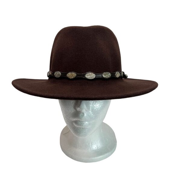 Pantropic Accessories - Pantropic Brown Lite Felt Packable Water Repellent Hat Size M women Fedora